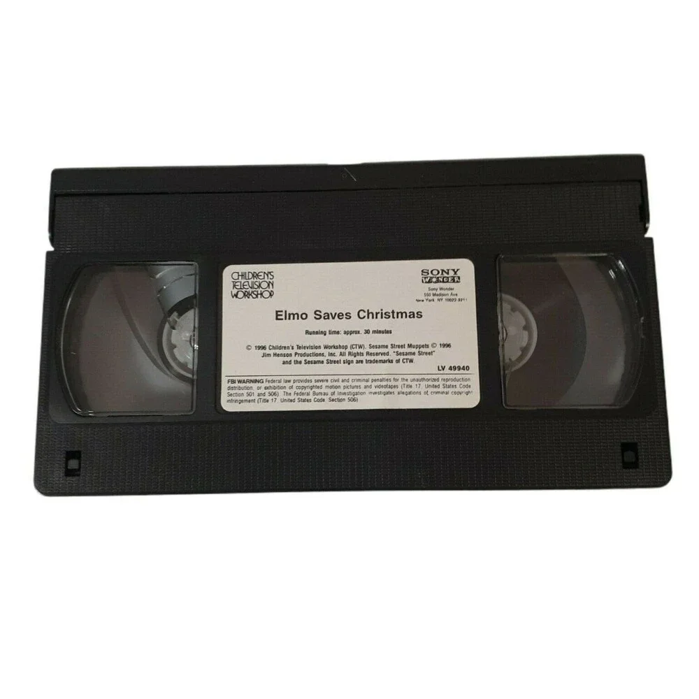 Sesame Street Elmo Saves Christmas VHS 1996 Vintage Family Holiday Kids Movie